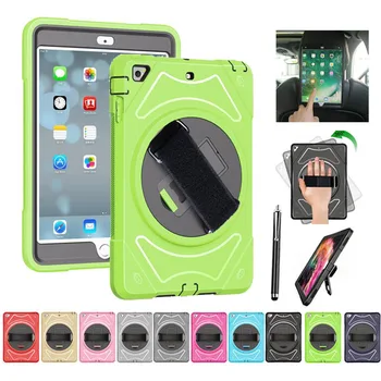 

XSKEMP Cases Shockproof Kids Protector For iPad 9.7 2017 A1822 A1823 Heavy Duty Silicone Hard Cover w/ Stand Hand Shoulder Strap