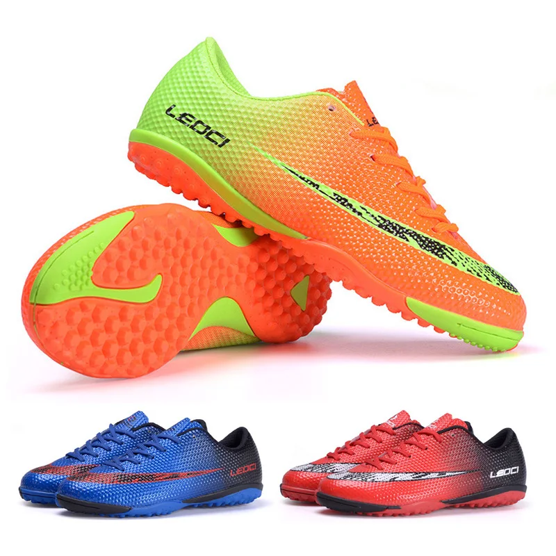 Los hombres TF de fútbol Zapatos de deporte Zapatos de fútbol de los niños de Interior de césped de fútbol botas de fútbol zapatos Zapatillas Futbol Sala Hombre