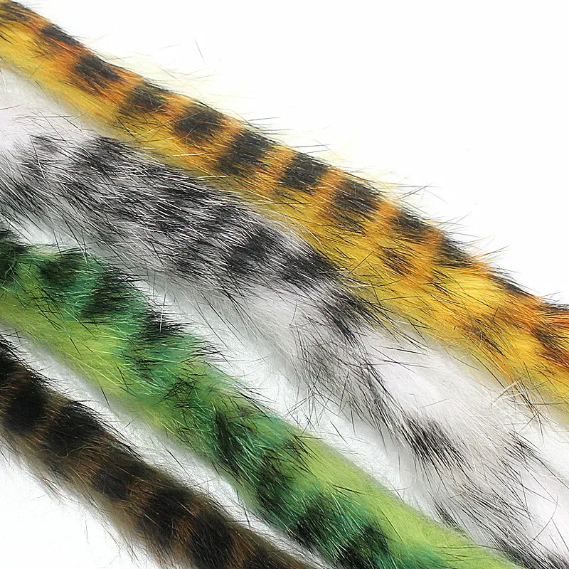 

KKWEZVA 1 M Rabbit Fur Hare Zonker Stripes for Fly Tying Material Streamer Fishing Flies 5mm Wide fly fishing lure Insect squid