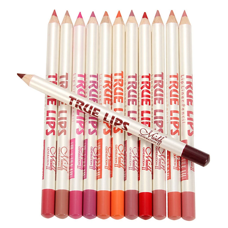

12colors/lot Waterproof Lip Liner Pencil Set Professional Matte Long Lasting Matte Lipliner Pen Makeup Cosmetic Tools