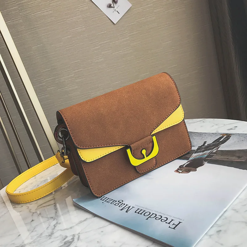 

2018 famous brands Women bag high quality Frosted leather messenger bags Female Crossbody Square bag Inclined shoulder bag