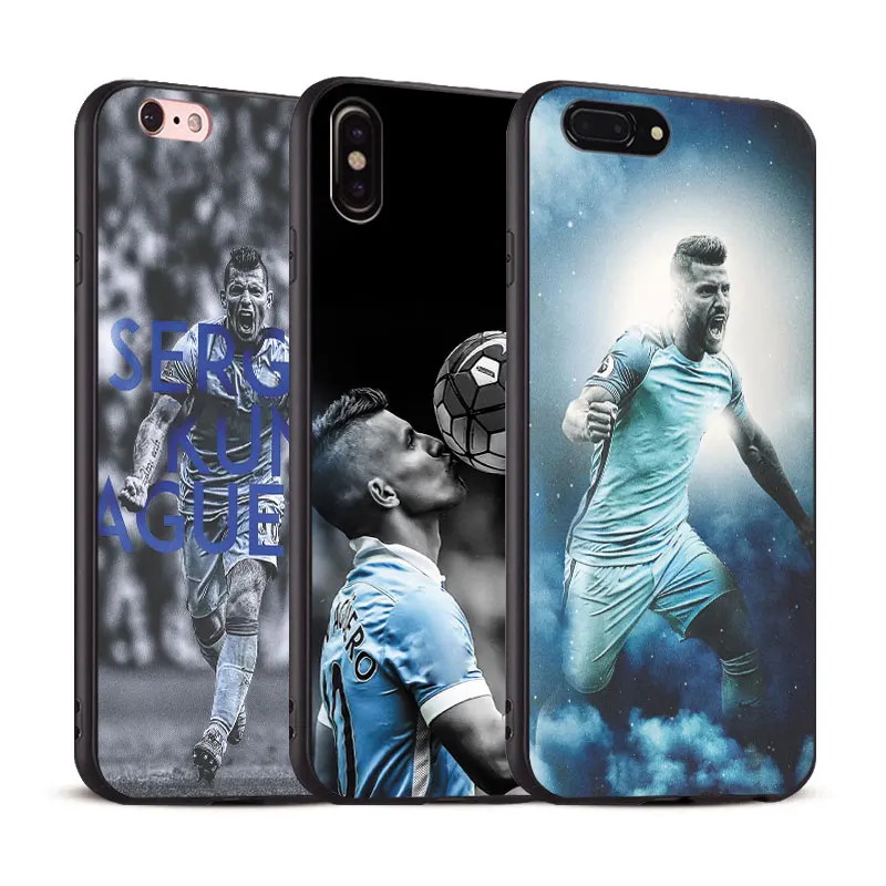 Мягкий силиконовый чехол для телефона Sergio KUN Aguero Apple iPhone 5 5s Se 6 6s 7 8 Plus X XR XS