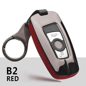 

New Leather and Alloy Key Case Cover For BMW 520 525 f30 f10 F18 118i 320i 1 3 5 7Series X3 X4 M3 M4 M5 E34 E36 E90 FOB Keychain