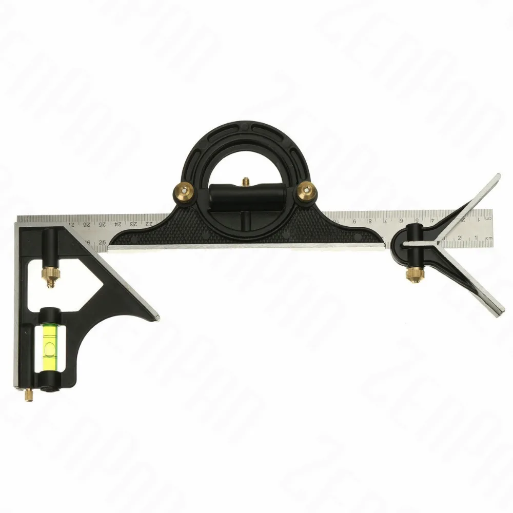

12 inch Square Ruler Adjustable Stainless Steel Combination Angle Tool