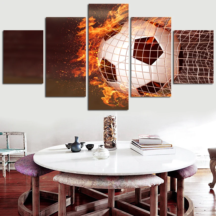 Canvas Painting sports football 5 Pieces Wall Art Painting Modular