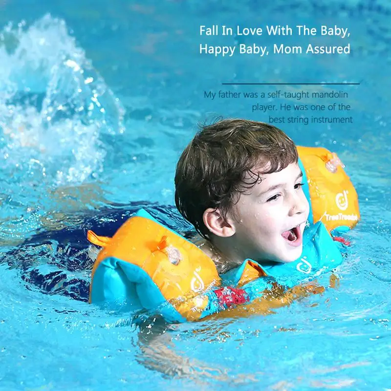 

Children's Swimwear Three-Piece Suit Mermaid Inflatable Buoyancy Safety Vest Baby Rescue Swimming Armband