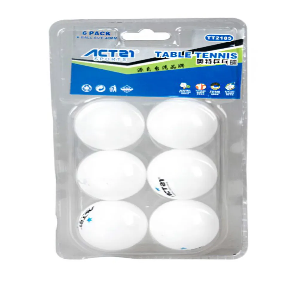 ACTEI 6Pcs Tabel Tennis Balls White One star Table Tennis Competition