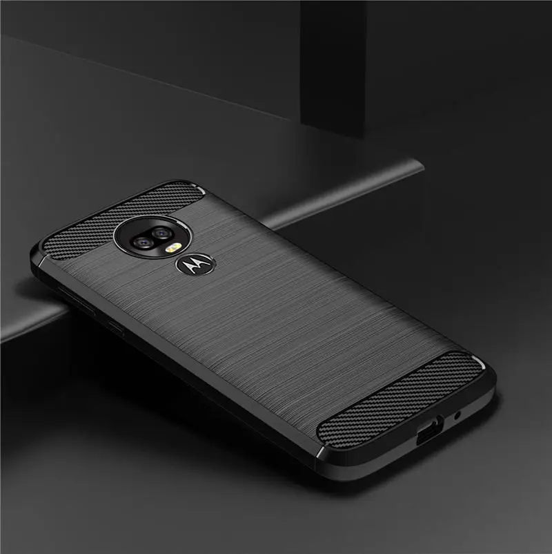Carbon Fiber Silicone Bumper Soft Phone Case – Sleek Design Back Cover