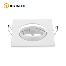 Дизайн поверхностного монтажа белый никель квадратный светодиодный встраиваемый потолочный светильник Регулируемая рамка для MR16 GU10 лампа