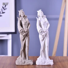BUF 32 см песчаник белая богиня богатства Статуя смолы ремесло