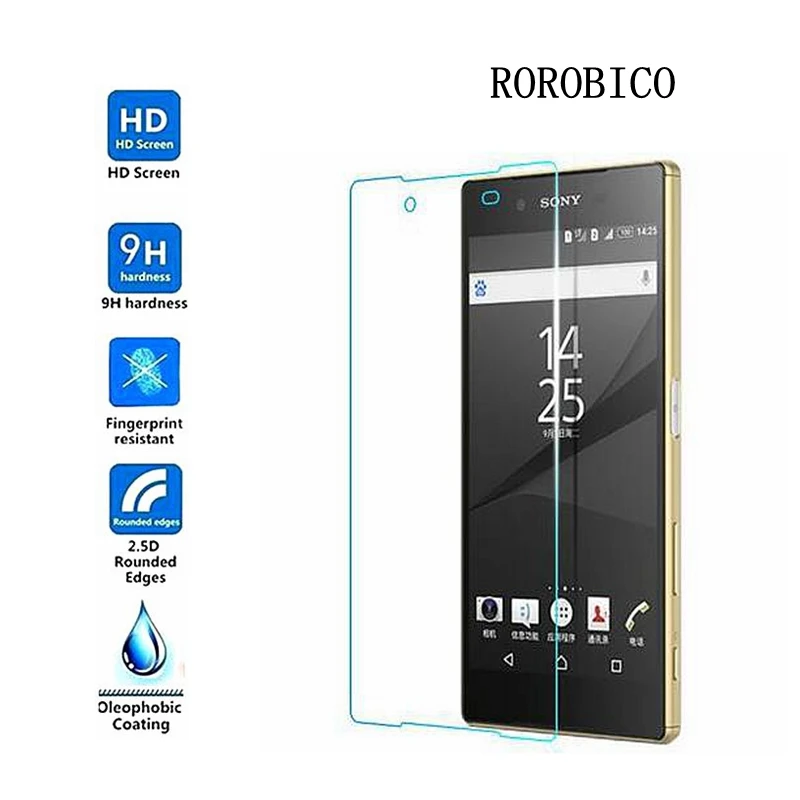 ROROBICO закаленное стекло для Sony Xperia Z5 Compact Z5mini E6603 E6633 Premium plus Ultra чехол с защитной