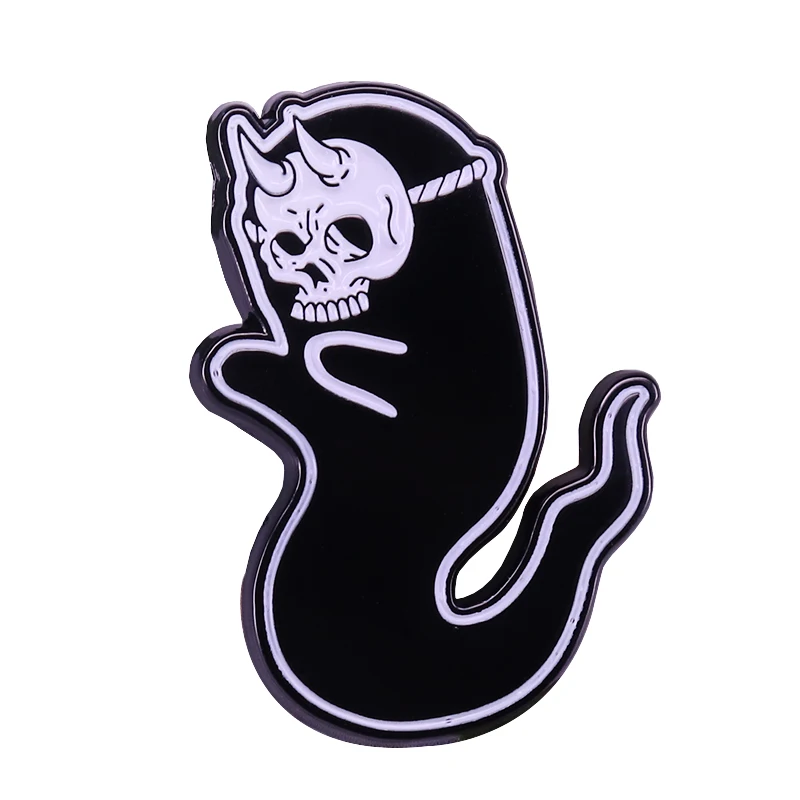 

Spooky ghost brooch cute horror pin funny dark punk accessory quirky fashion decor