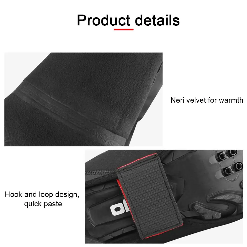 Waterproof Windproof Fleece Cycling Road bike Lock Shoes Covers Thermal Bicycle Overshoes Winter MTB Bike Shoes Cover Protector