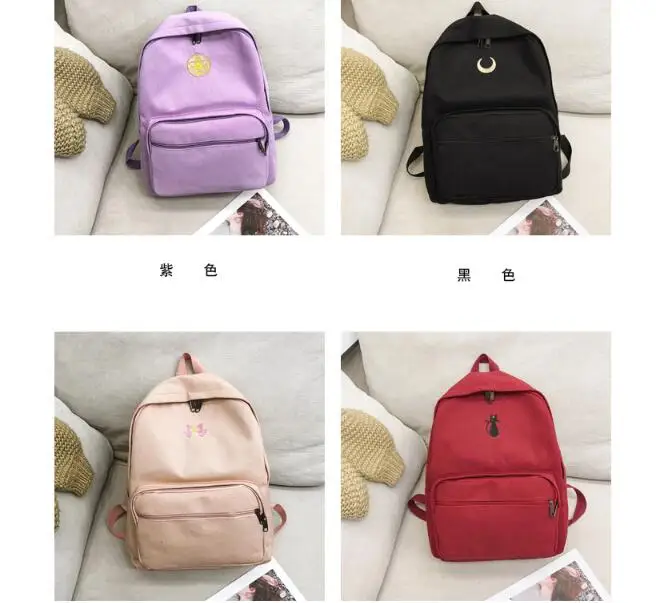 

2019 High Quality Sailor Moon Backpack Harajuku Moon Star Teenager Backpack