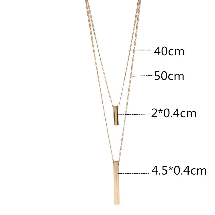 Женское Ожерелье, металлические подвески, галстук-в, роль ключицы, длина цепи, два слоя, цепочка для свитера