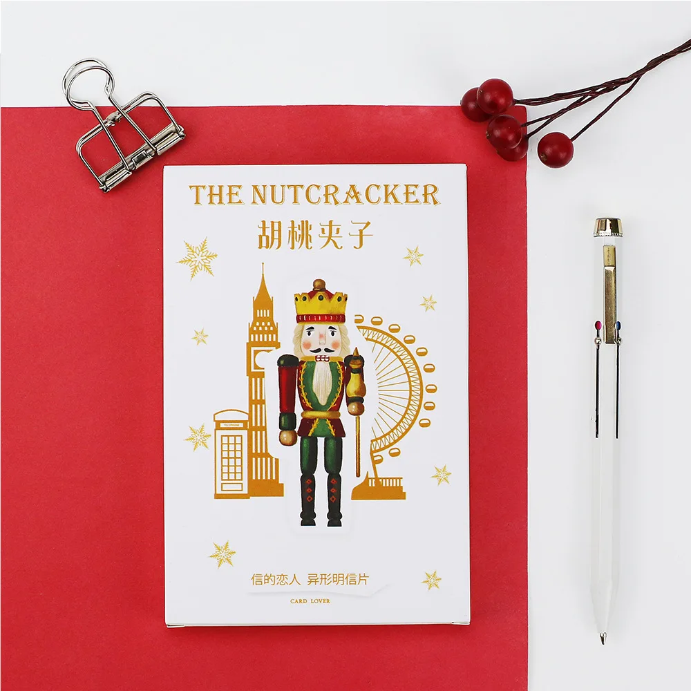 

30 sheets/LOT Cute Cartoon The Nutcracker Postcard /Greeting Card/Wish Card/Birthday Gift Card Set Message Card