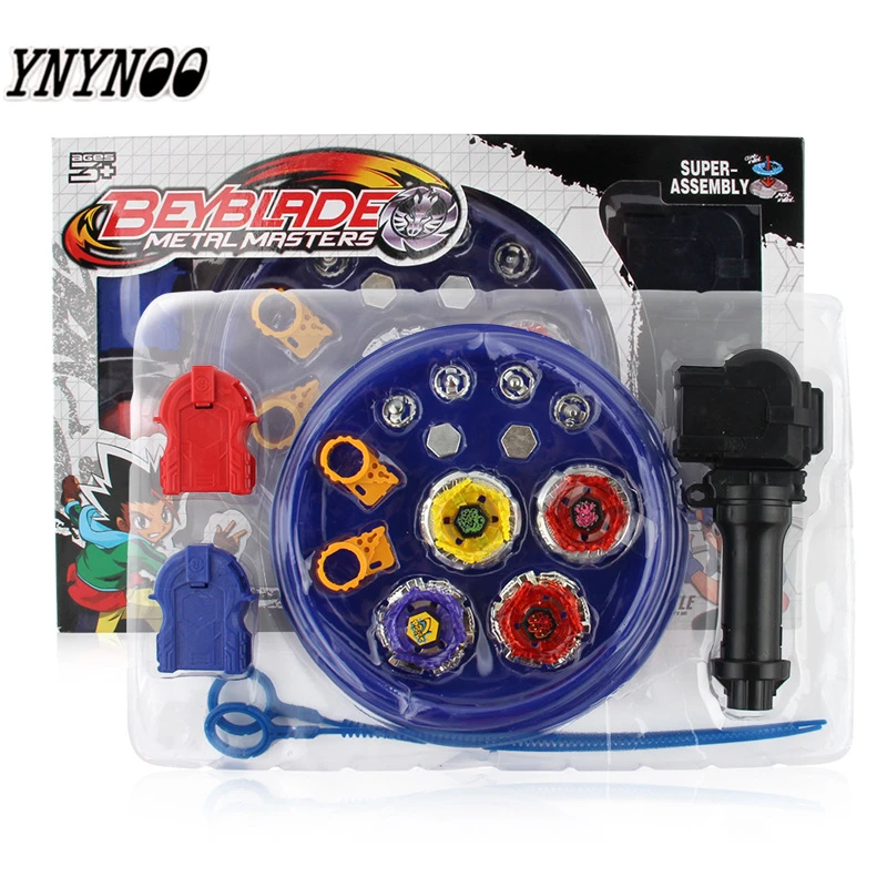 YNYNOO 4pcs/set Beyblade Metal Fusion 4D Launcher Spinning Top Set