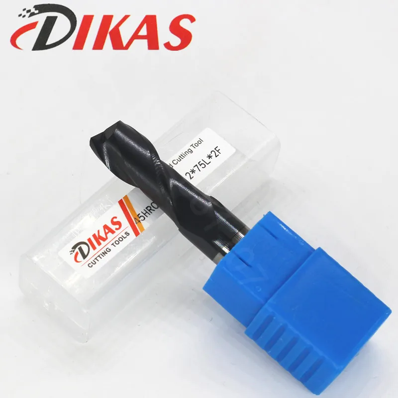 Dikas 45HRC d12 * D12 75L 2F материал Карбид квадратная плоская Концевая фреза 2 Флейта 12 мм
