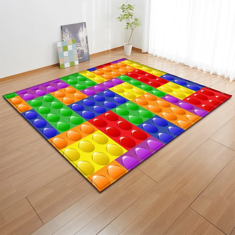 colorful 3d Living room large carpet bedroom rug anti-slip mats alfombra kids area rugs for home living room soft sofa tapete - Цвет: c1221-107