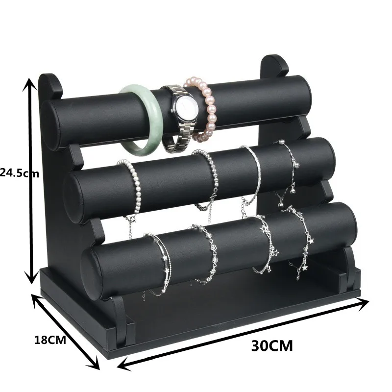 Бархатные кожаные украшения, демонстрационный держатель, браслет, часы, стенд, органайзер для хранения, Т-образная стойка, стойка, подарочные коробки для ювелирных изделий