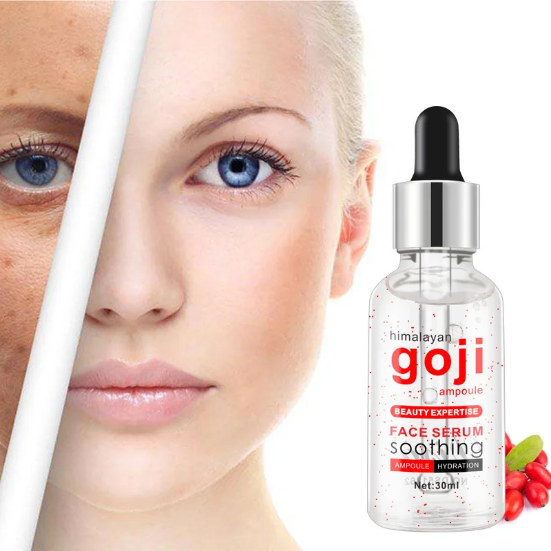 30ML Goji Serum Anti-Wrinkle Face Serum with Hyaluronic Acid and Vitamin E- Organic Anti-Aging Serum for Face Eye Treatment - Вес нетто: goji serum