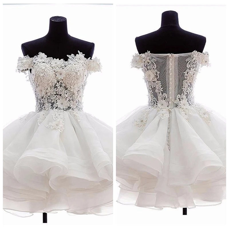 

Unique Ball Gown Lace Appliques Beaded Crystal Wedding Dress Pleated Bridal Gowns With Short Sleeves Custom