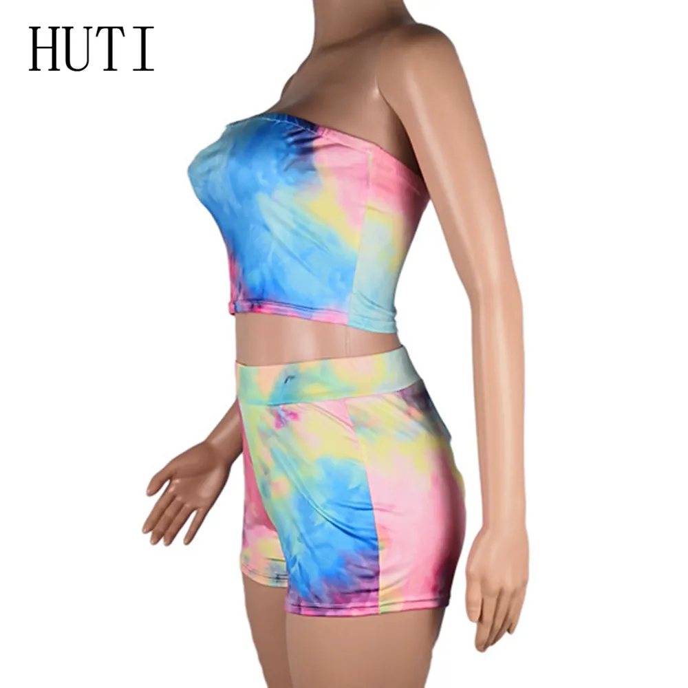 HUTI Summer Two Pieces Sets Women Playsuits Sexy Off Shoulder Sleeveless Crop Top and Shorts Pants Vintage Rompers Overalls HUTI Summer Two Pieces Sets Women Playsuits Sexy Off Shoulder Sleeveless Crop Top and Shorts Pants Vintage Rompers Overalls