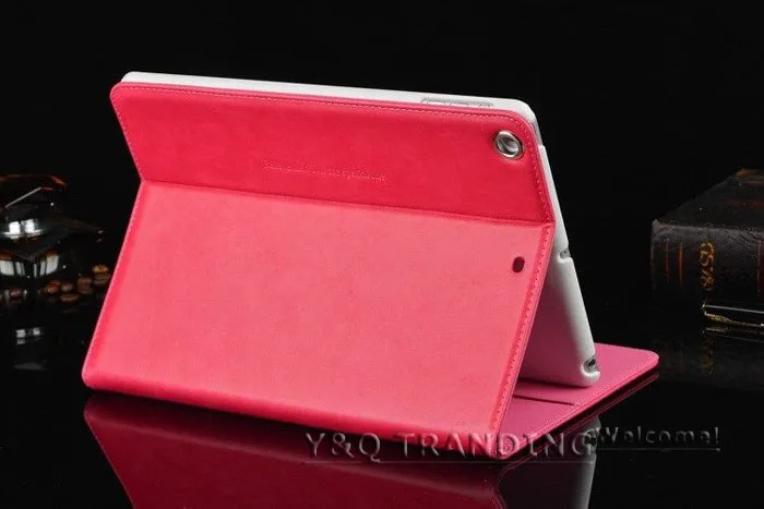 Luxury Genuine Case for iPad Leather Case Retro Business Cover Wallet Smart Cover for iPad (13)