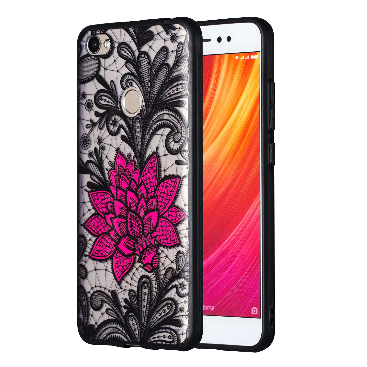 

ZRICKIE 3D Printing Flower Case For Redmi 6 6Pro High Quality TPU+PC Redmi 4X 4A 5A S2 NOTE 3 4 5 5A Flowers Cover Coque Fundas