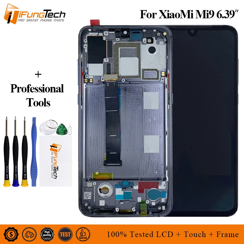 

10pcs Free Shipping New AAA LCD Display For Xiaomi Mi9 Mi 9 LCD Touch Screen Digitizer Assembly Replacement Part Black 6.39 inch