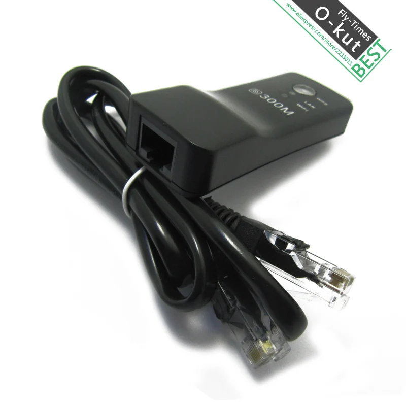 Okut 300 Мбит/с Универсальный Беспроводной ТВ WiFi адаптер сетевой карты RJ 45 Wi Fi WPS