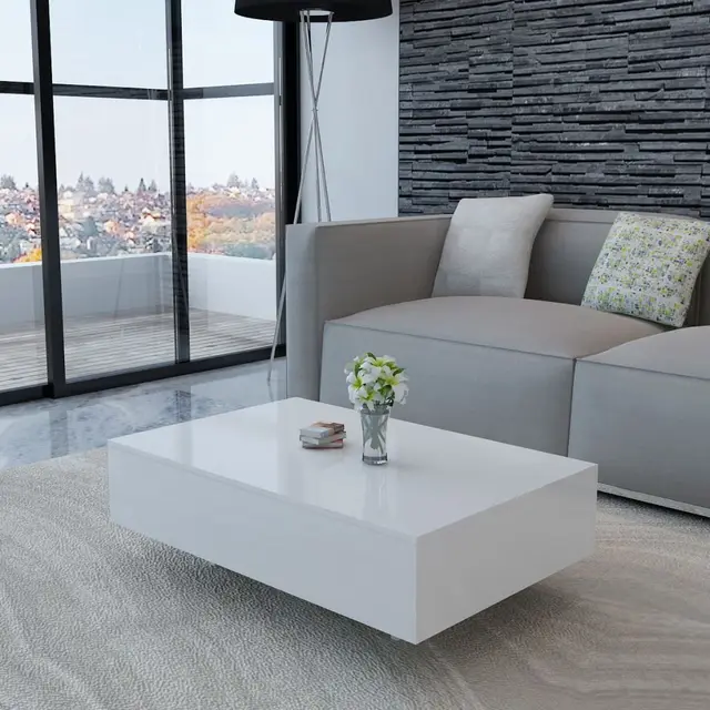 Ikayaa Coffee Table High Gloss Console Tables Set Sofa Couch Ikayaa Coffee Table High Gloss Console Tables Set Sofa Couch Ottoman Livingroom Home Furniture