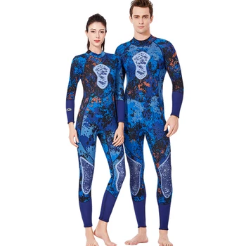 

2019 Women Swimsuit 3MM conjoined warm Men diving suit camouflage outdoor surfing jellyfish Professional hunting fish suit