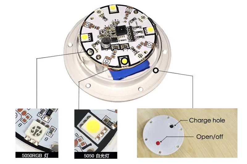 Conduzida da Noite Gota de Água Livre à Prova Mesa com Controle Remoto para a Grama Ip68 ao ar Recarregável Água Decoração Lâmpadas Barra Luz Rgb Usb Dip68 8 Luzes noturnas