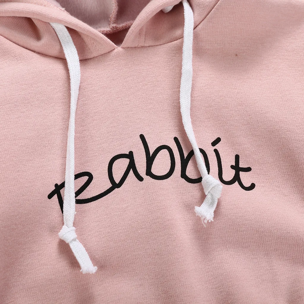 Todder Kid Baby Girl Boy Rabbit Style Letter Sweatshirt Tops Romper Pullover Bodysuit Winter