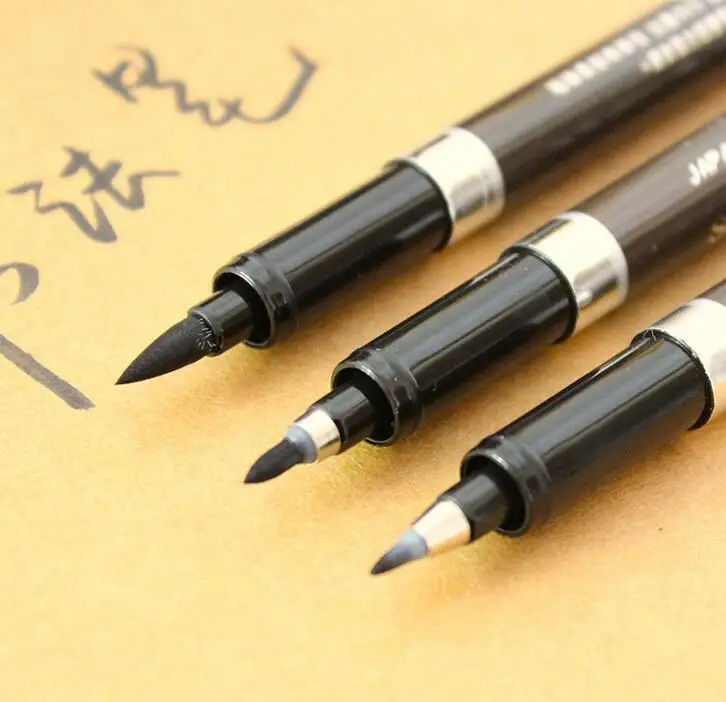 3Pcs/lot Lovely Chinese Japanese Calligraphy Pen Multi Function Art