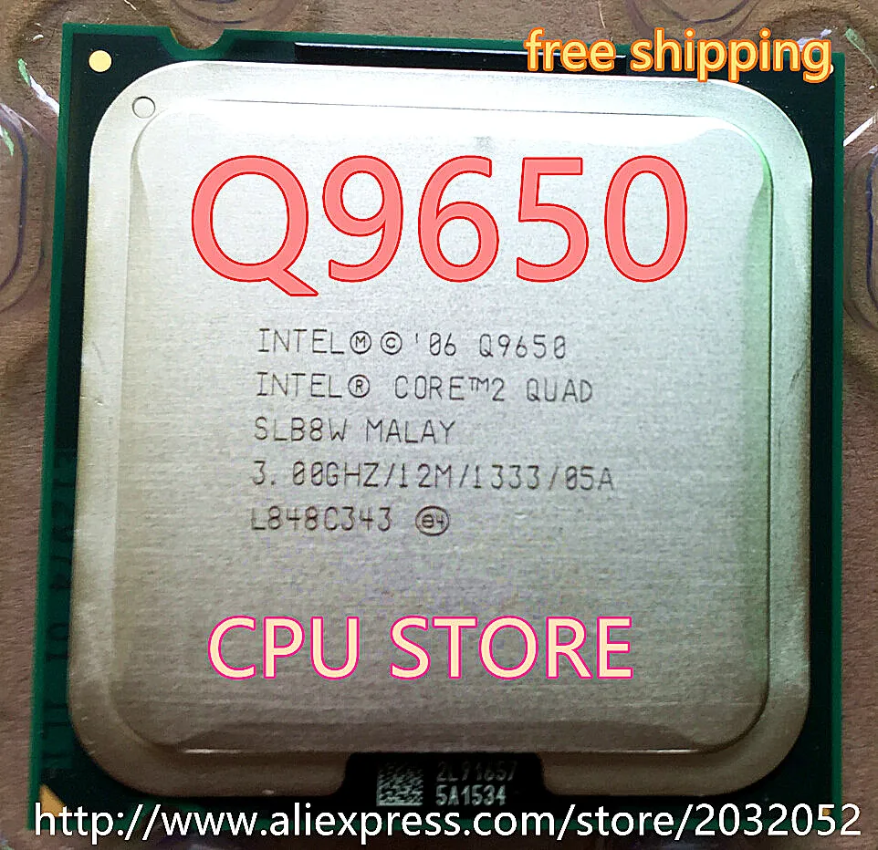 computer processor list lntel Core 2 Duo Q9650 2 QUAD Q9650 Processor(3.0GHz /12MB Cache /FSB 1333 )Desktop LGA 775 CPU most powerful processor