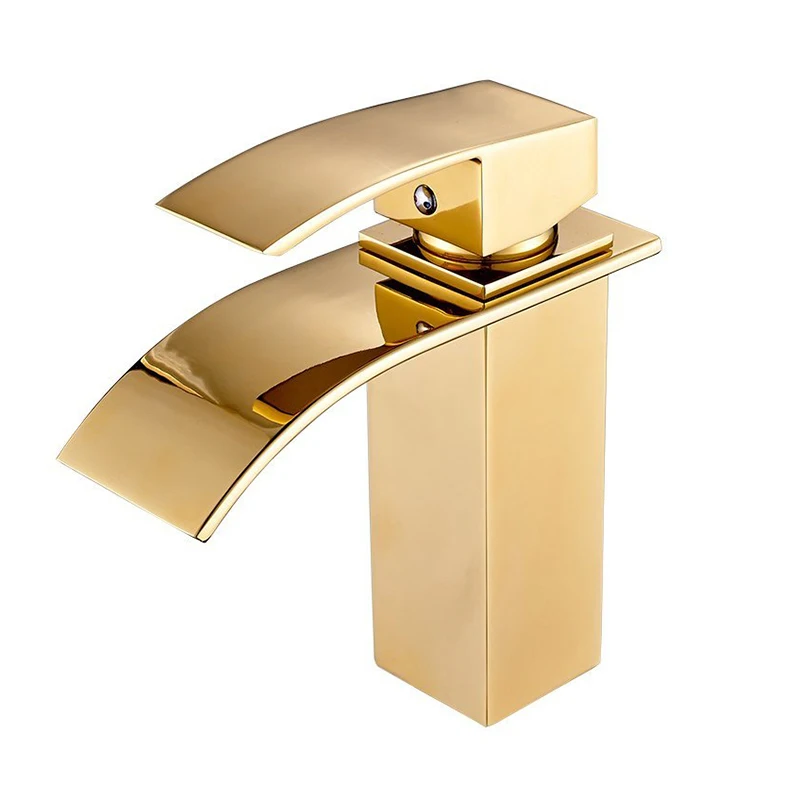 

Modern Monobloc Basin Sink Mixer Tap Chrome Designer Bathroom Lever Faucet