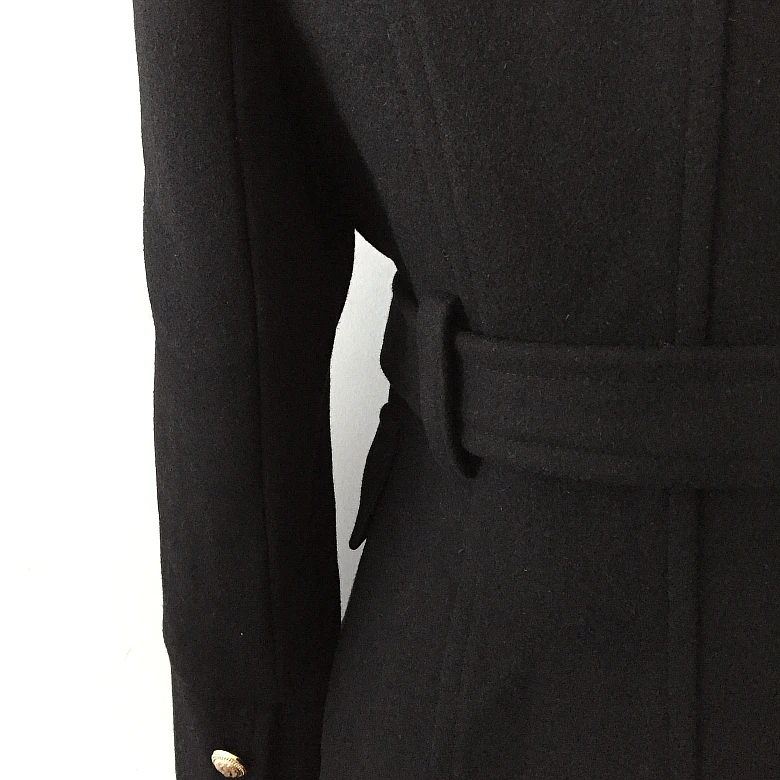 Высокое качество Новая мода осень зима дизайнерское пальто женское двубортное со львом пуговицами шерстяное пальто верхняя одежда