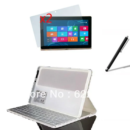 

Wireless Bluetooth Keyboard Folio Stand Leather Case Cover +2x Screen Protector +Stylus for Acer Iconia Tab W700 W701 P3 11.6'