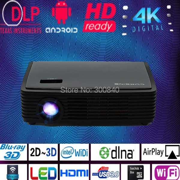 Luxcine 3D из светодиодов проектор Z2000SD смарт android 4 К домашнего кинотеатра|projector