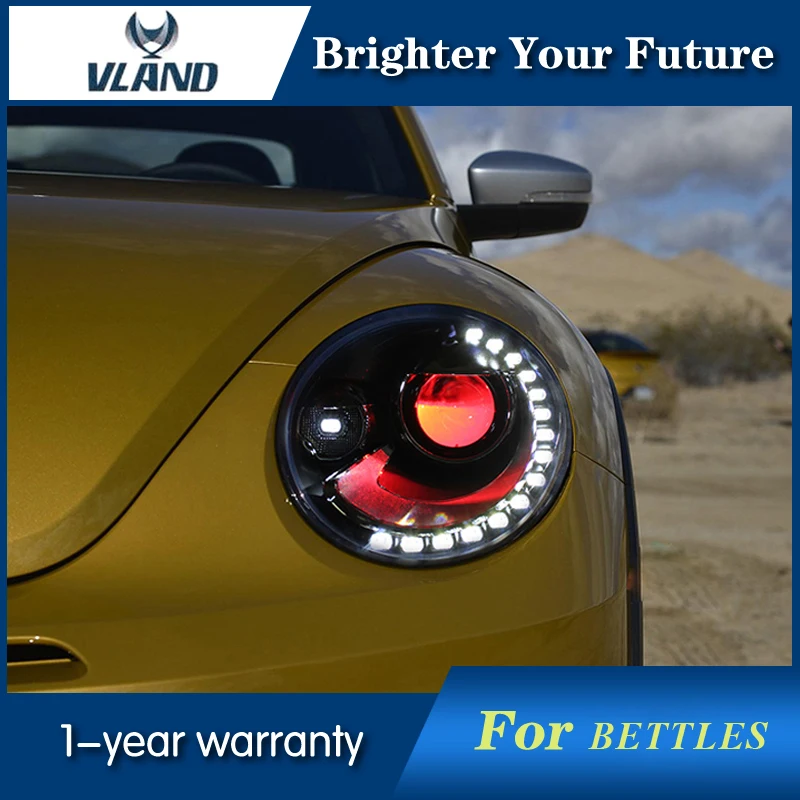 Car Styling Headlight For Volkswagen Bettle 2013 2015 Head Lamp DRL HID Xenon Headlights