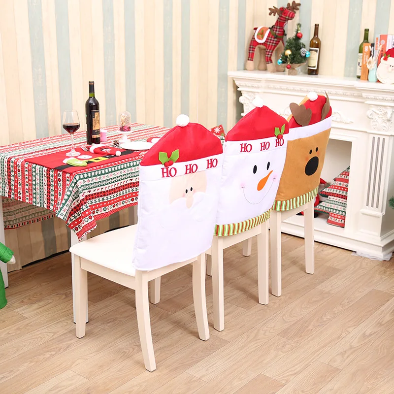 NEW Fashion Christmas Ski Chair Covers Decoration Supplies For Dining Table Home Party WholesaleChina