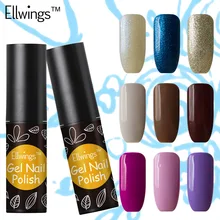 Ellwings Glitter Hybrid 29 Colors Nail Gel Polish Long Lasting Soak Off UV Nail Gel Varnish Semi Permanent Colorful Gel Lacquer