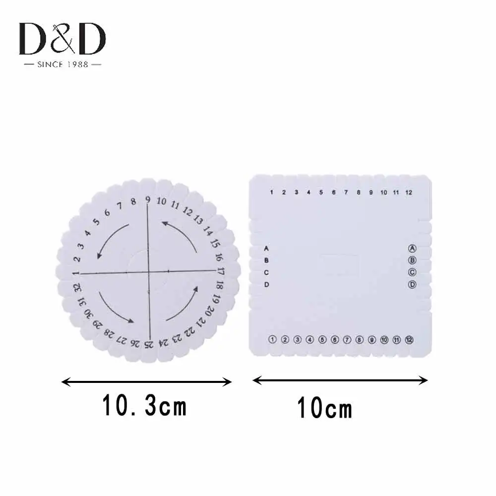 Круглая и квадратная трикотажная Kumihimo диск плетеная веревка узел ткацкая пластина ювелирный дизайн доска 2 размера - Цвет: Small