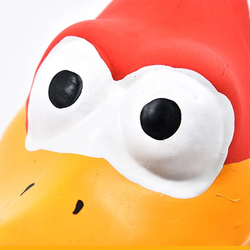 Cute Funny Screaming Chicken Big  Puppy Interactive Chewing Depressurize Chicken Dog Toy Cleaning Teeth Small Pet Squeaker Toy16