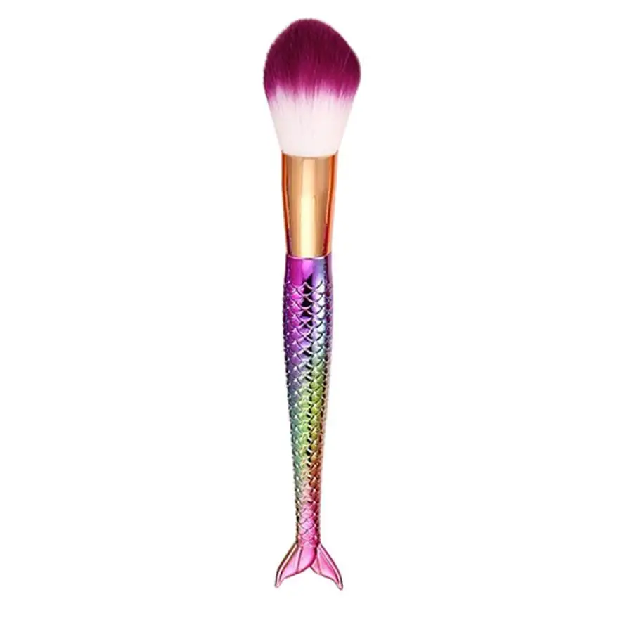 

New Mermaid Makeup Brushes Foundation Eyebrow Eyeliner Blush Cosmetic Concealer Brushes Fishtail Makeup Brushes pincel sereia