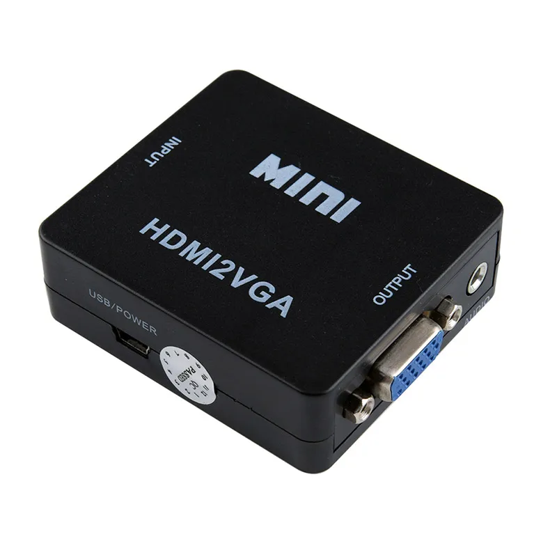 

HDMI to VGA Converter Support Audio and Video (CVBS) to HDMI Adapter RCA AV/CVSB L/R Video 1080P AV2HDMI