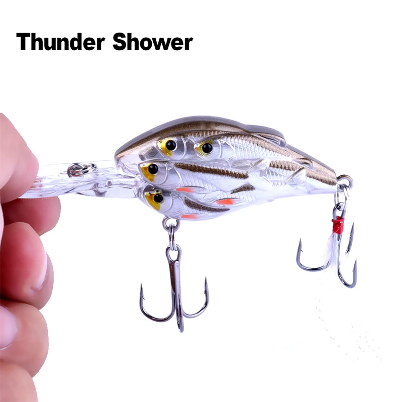 ThunderShower, 1 шт., искусственная приманка, 7,5 см, 9 г, плавающая приманка, рыболовные приманки, глубина 2 метра, рыболовные воблеры