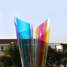 SUNICE DIY Home Fetival декоративная оконная пленка выставочный зал Хамелеон красочный лазер пленка оконный Декор два цвета в упаковке 2" x 78,7"